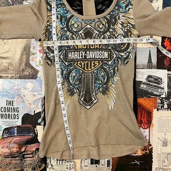 Harley davidson lace graphic top - Picture 4 of 7